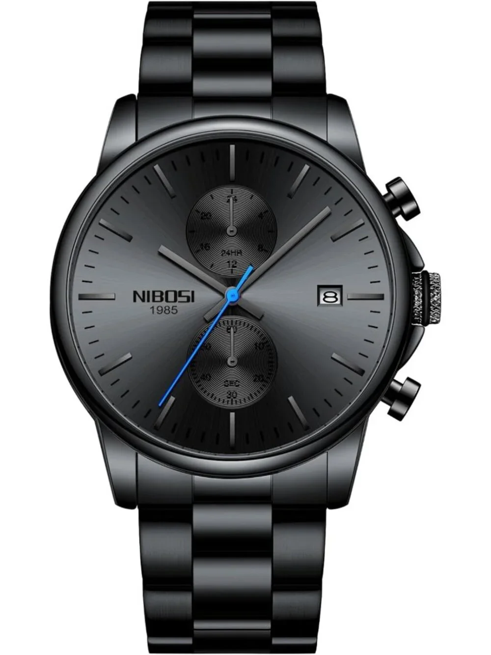 Stylish Men's Analog Quartz Watch - Waterproof Stainless Steel, Day & Date